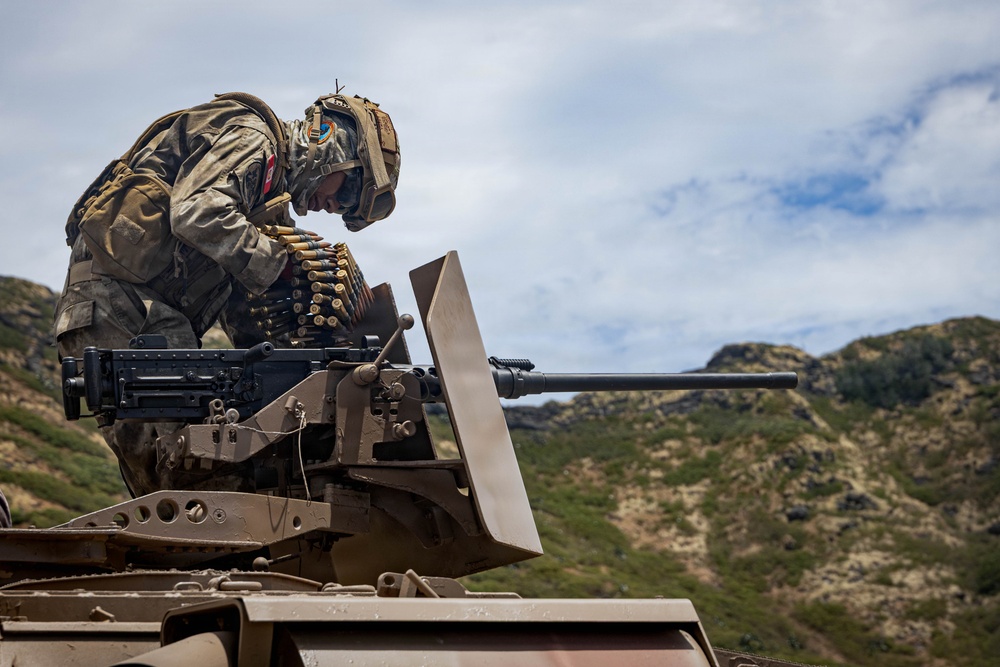 Multinational partners conduct a machine gun live-fire exercise during RIMPAC 2026