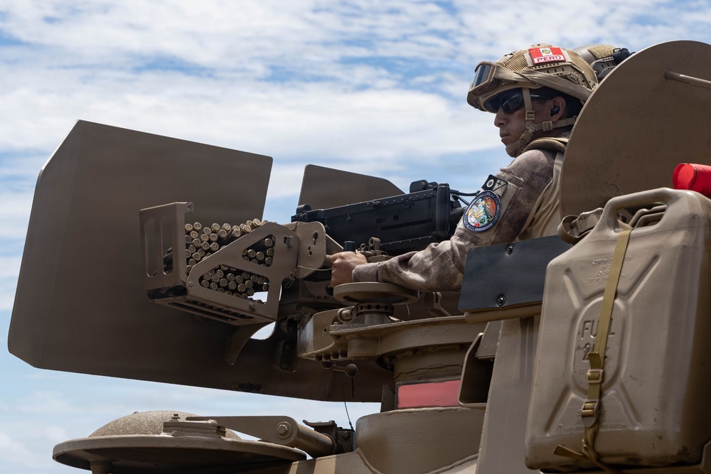 Multinational partners conduct a machine gun live-fire exercise during RIMPAC 2026