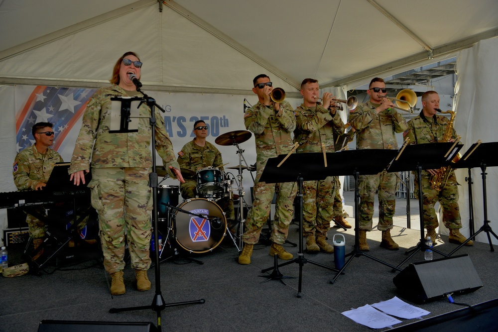 10th Mountain Division Band and Recruiters participate in Intrepid Museum 250th Birthday Celebration