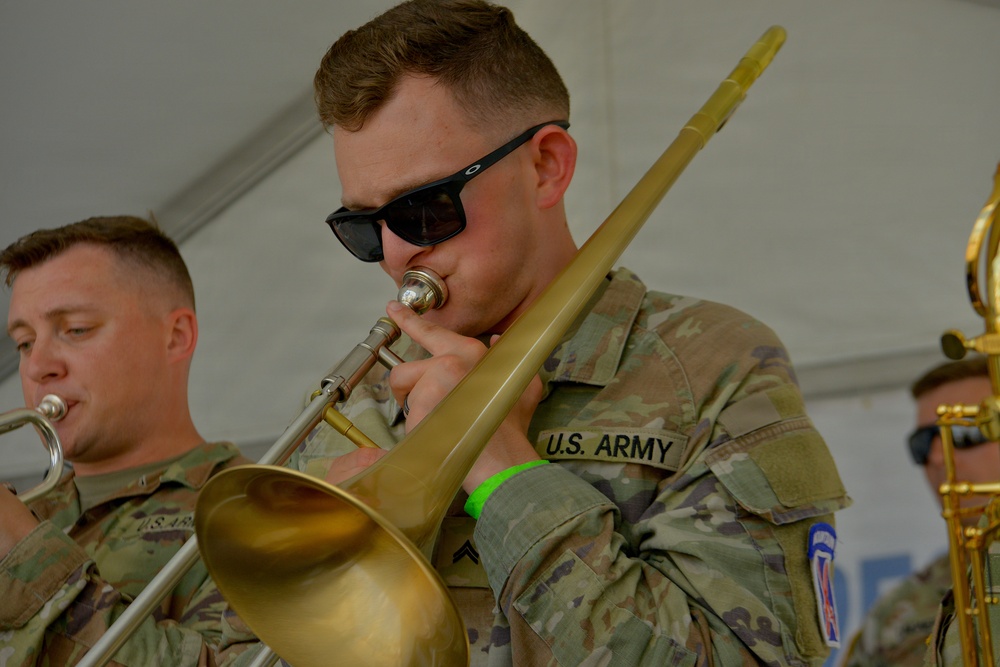 10th Mountain Division Band and Recruiters participate in Intrepid Museum 250th Birthday Celebration