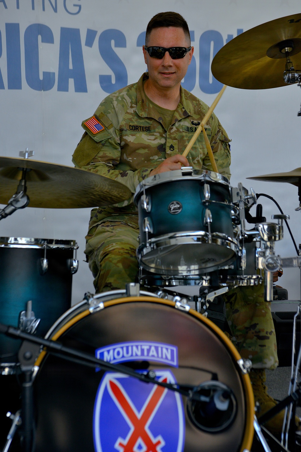 10th Mountain Division Band and Recruiters participate in Intrepid Museum 250th Birthday Celebration
