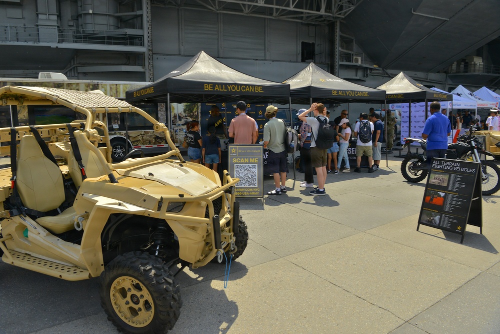 10th Mountain Division Band and Recruiters participate in Intrepid Museum 250th Birthday Celebration
