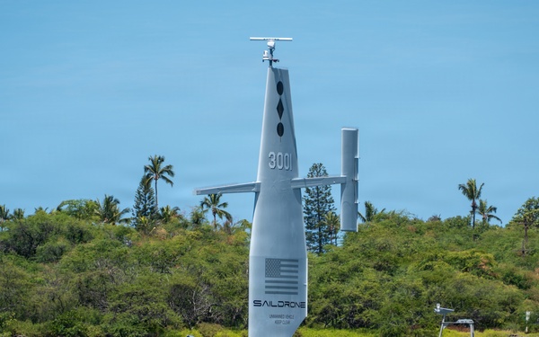 Saildrone Surveyor (SD-3001) USV departs Pearl Harbor to begin RIMPAC 2026 sea phase