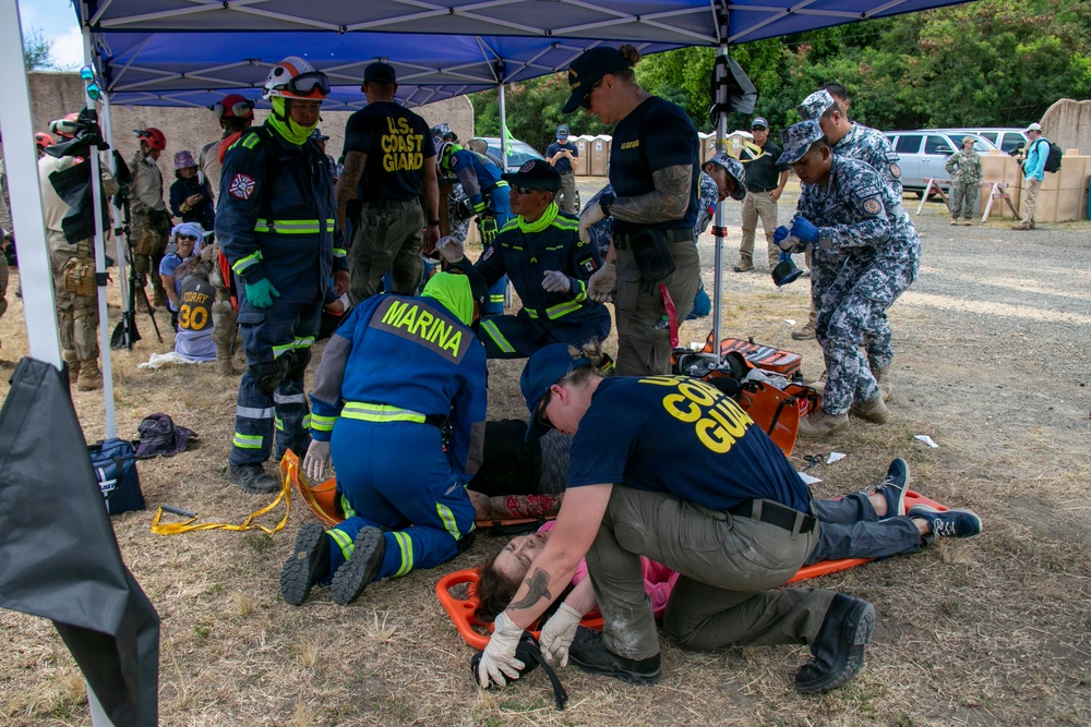 U.S. Coast Guard and partner nations conduct an urban search and rescue exercise during RIMPAC 2026