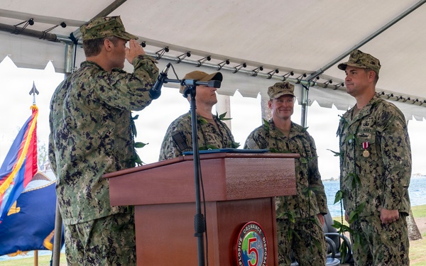 EODMU-5 conducts a change of command ceremony