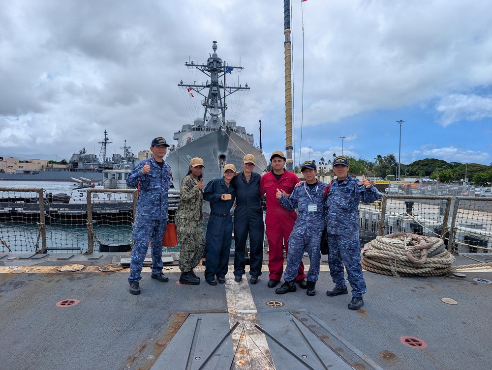 JMSDF sailors visit U.S. Navy ship during RIMPAC 2026