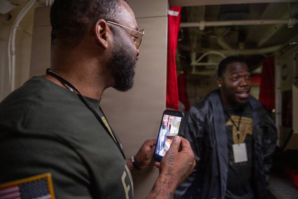 NFL Stars Visit USS San Diego