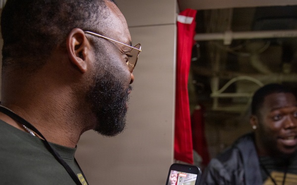 NFL Stars Visit USS San Diego