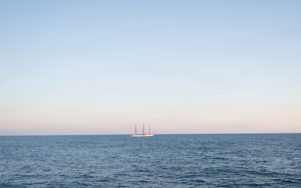 US Coast Guard Cutter Eagle transits to Boston for Sail250