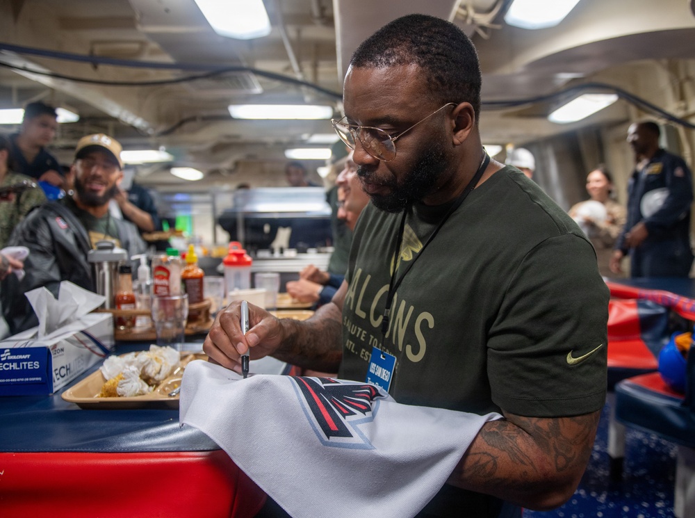 NFL Stars Visit USS San Diego