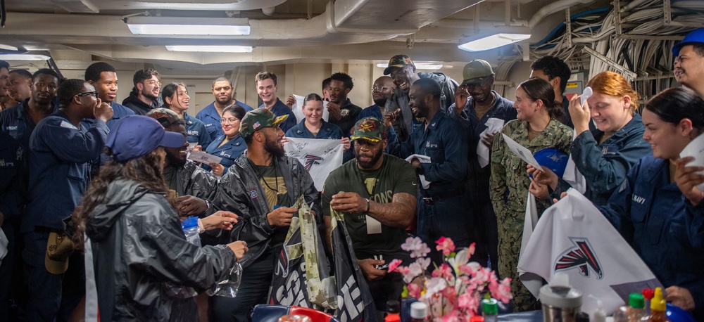 NFL Stars Visit USS San Diego
