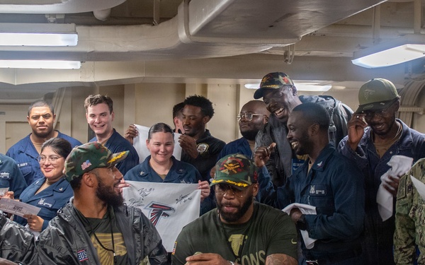 NFL Stars Visit USS San Diego