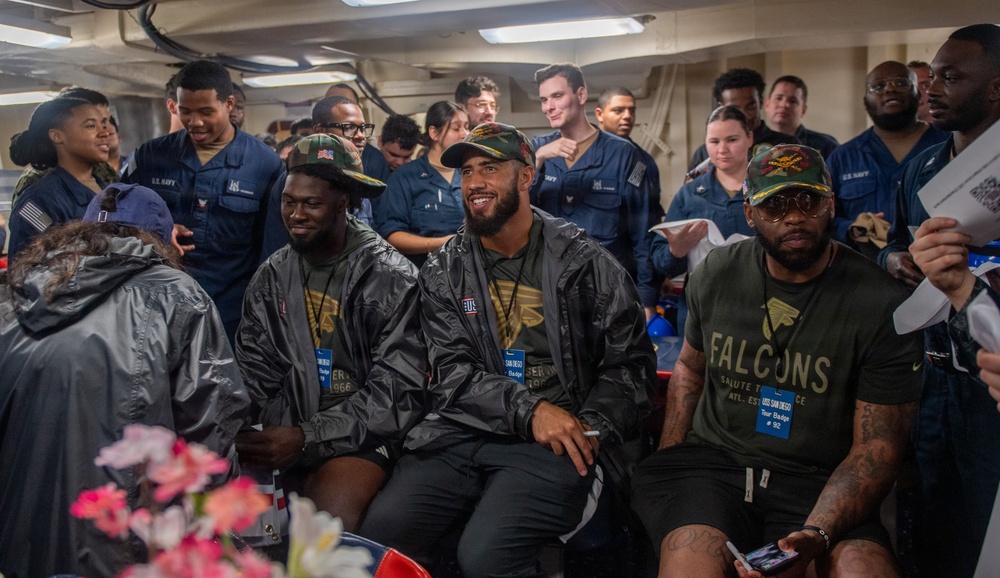 NFL Stars Visit USS San Diego