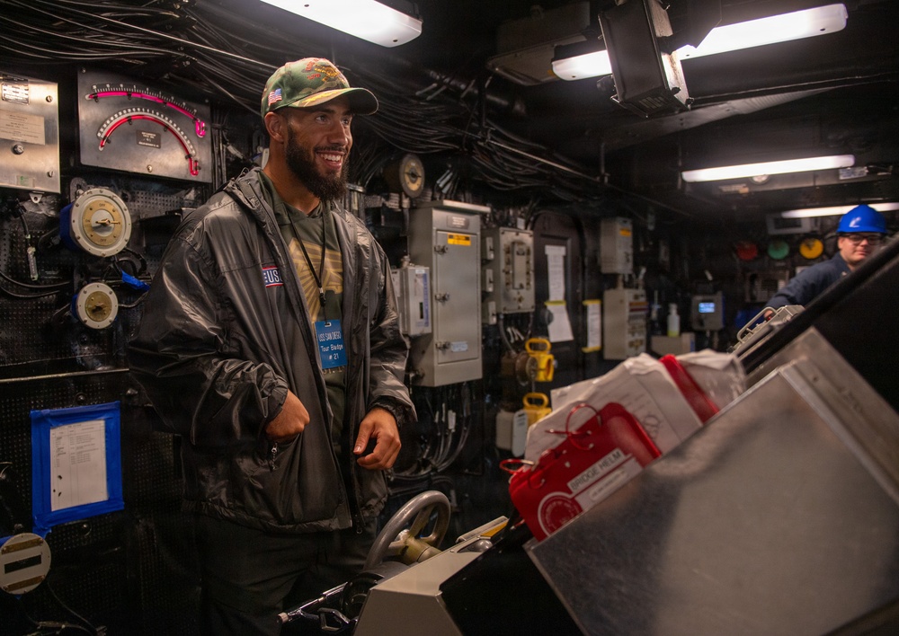 NFL Stars Visit USS San Diego