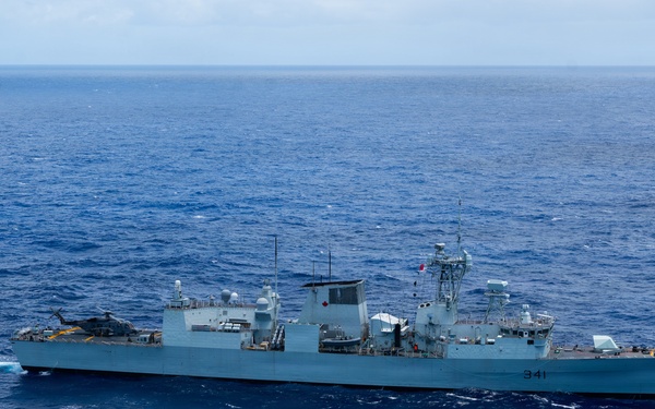 HMCS Ottawa at sea for RIMPAC 2026