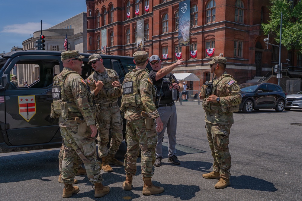 National Guardsmen support operations during America 250 heat wave