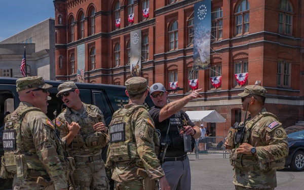 National Guardsmen support operations during America 250 heat wave