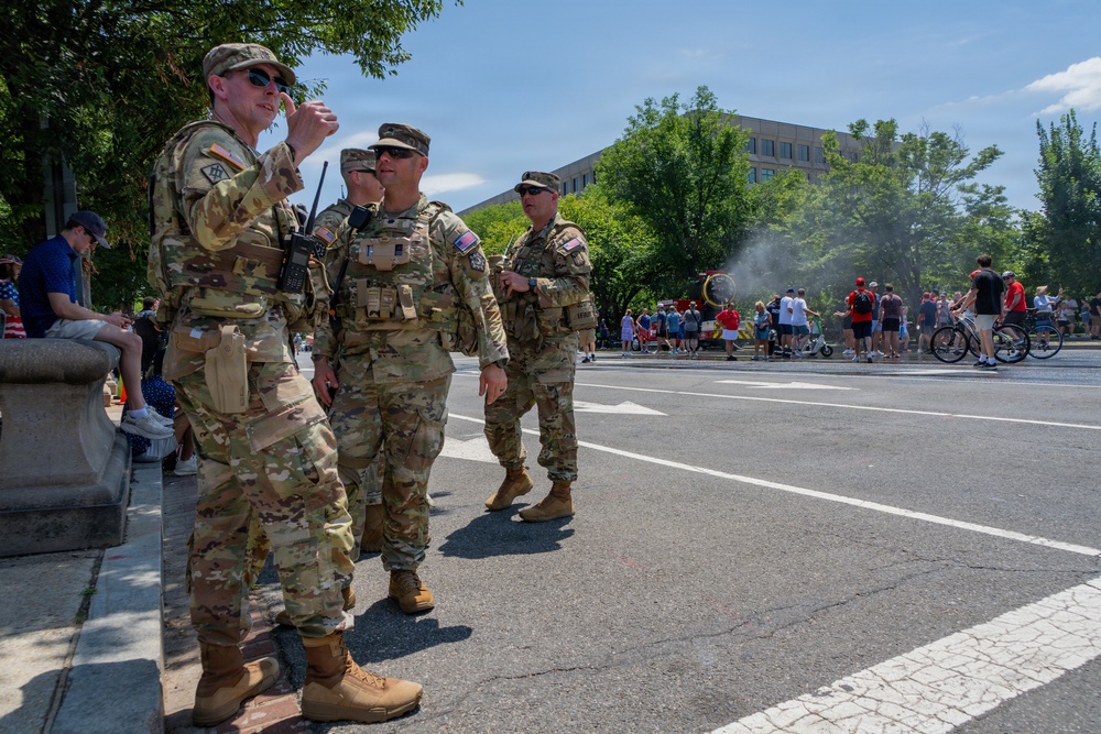 National Guardsmen support operations during America 250 heat wave