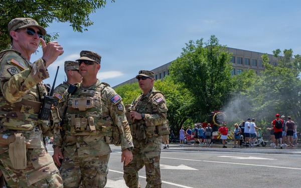 National Guardsmen support operations during America 250 heat wave
