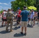 Mississippi National Guardsmen pass out water during America 250 heat wave
