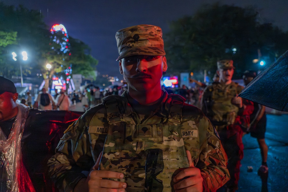 Mississippi National Guardsmen support during America 250 weather delay