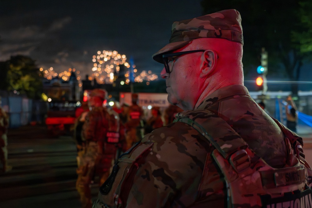 Mississippi National Guardsmen support during America 250 fireworks