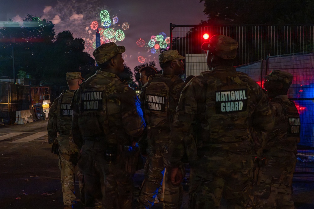 Louisiana National Guardsmen support during America 250 Fireworks