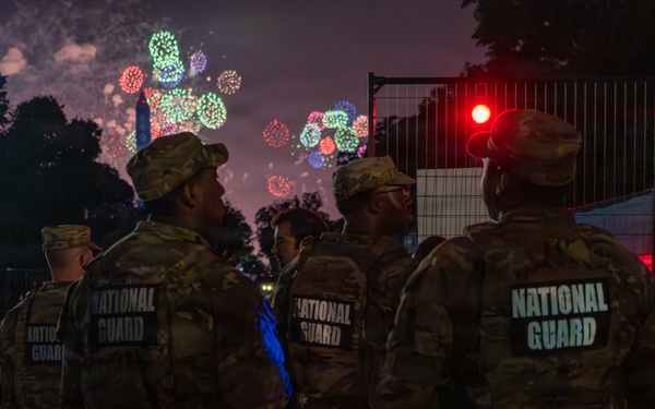 Louisiana National Guardsmen support during America 250 Fireworks