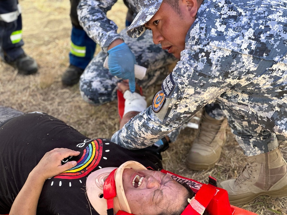 U.S. Coast Guard and partner nations participate in a HADR exercise at RIMPAC 2026