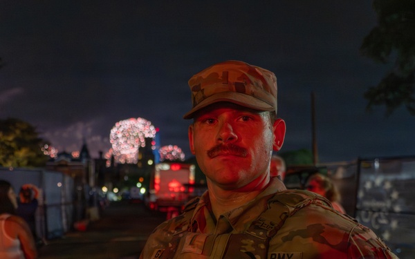 Mississippi National Guardsmen support during America 250 Fireworks