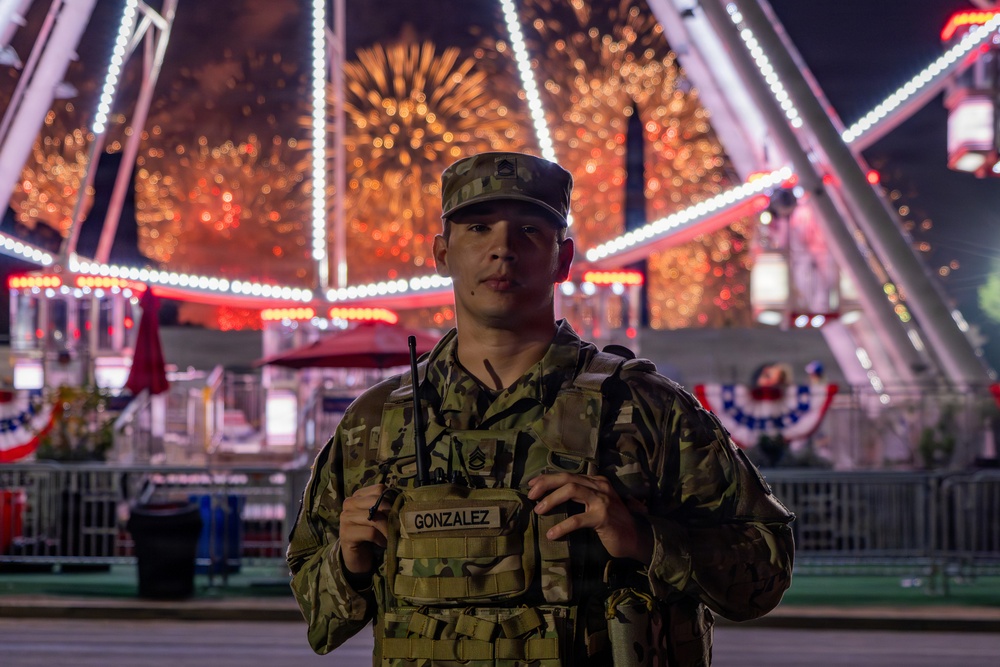 Mississippi National Guardsmen support during America 250 Fireworks at the Great American State Fair