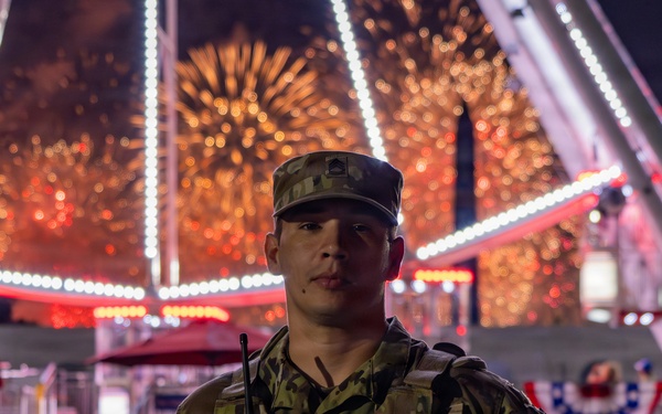 Mississippi National Guardsmen support during America 250 Fireworks at the Great American State Fair