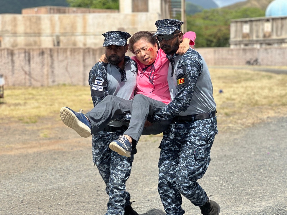 U.S. Coast Guard and partner nations participate in a HADR exercise at RIMPAC 2026
