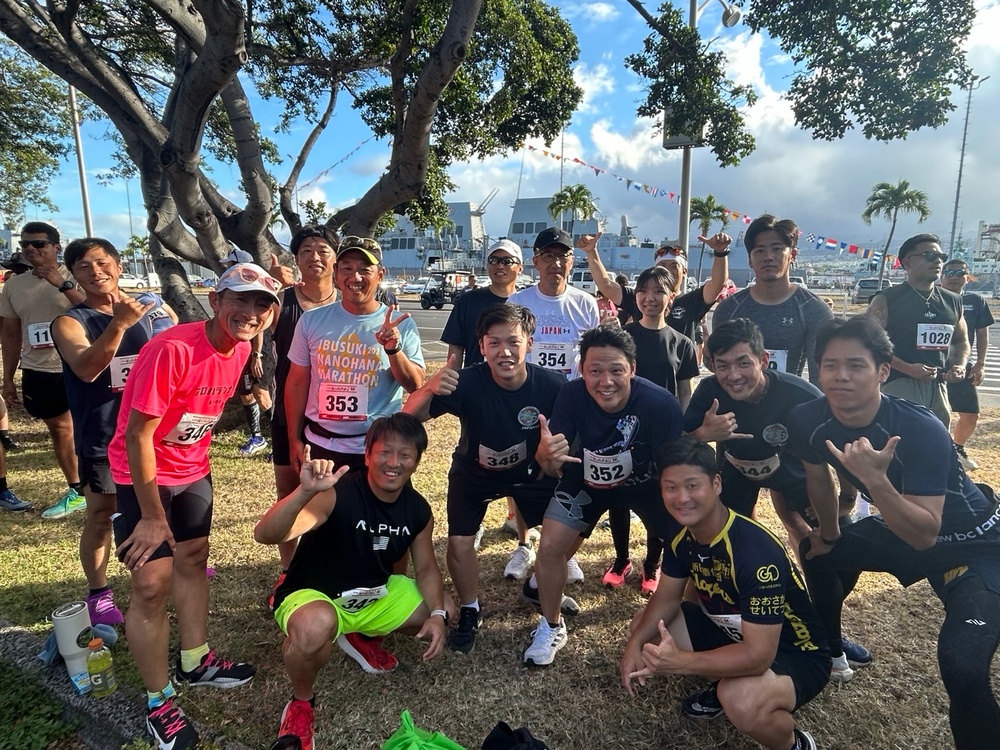 Japan Maritime Self-Defense Force members participate in RIMPAC 2026 5K Run