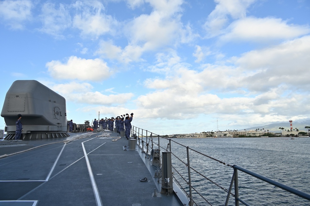 JS KONGO departs Pearl Harbor for sea phase of RIMPAC 2026