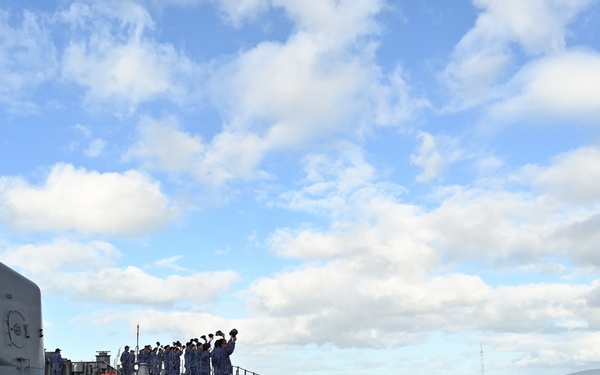 JS KONGO departs Pearl Harbor for sea phase of RIMPAC 2026