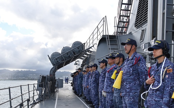JS KONGO Departs Pearl Harbor for Sea Phase of RIMPAC 2026