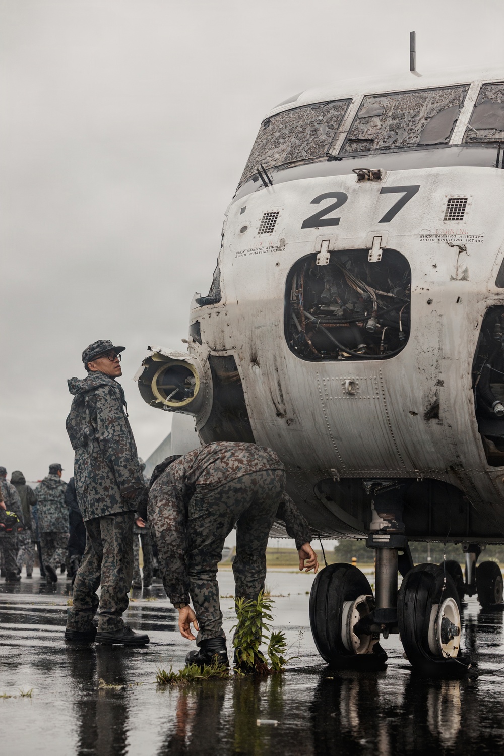 MCAS Iwakuni ARFF Multinational Crash Damaged or Disabled Aircraft Recovery training Day 1