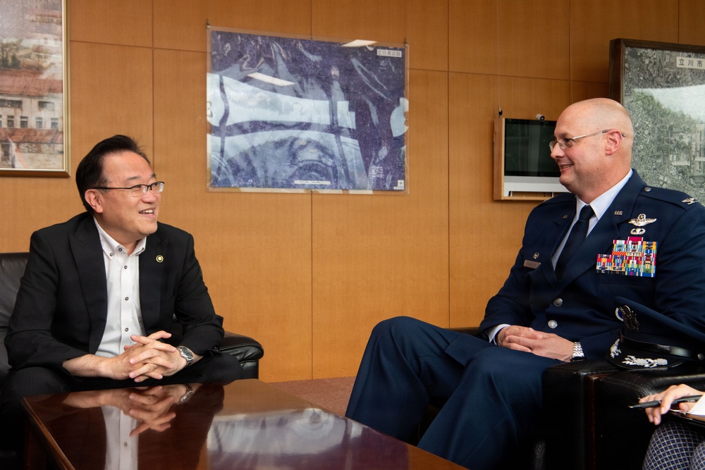 374 AW commander visits local mayors