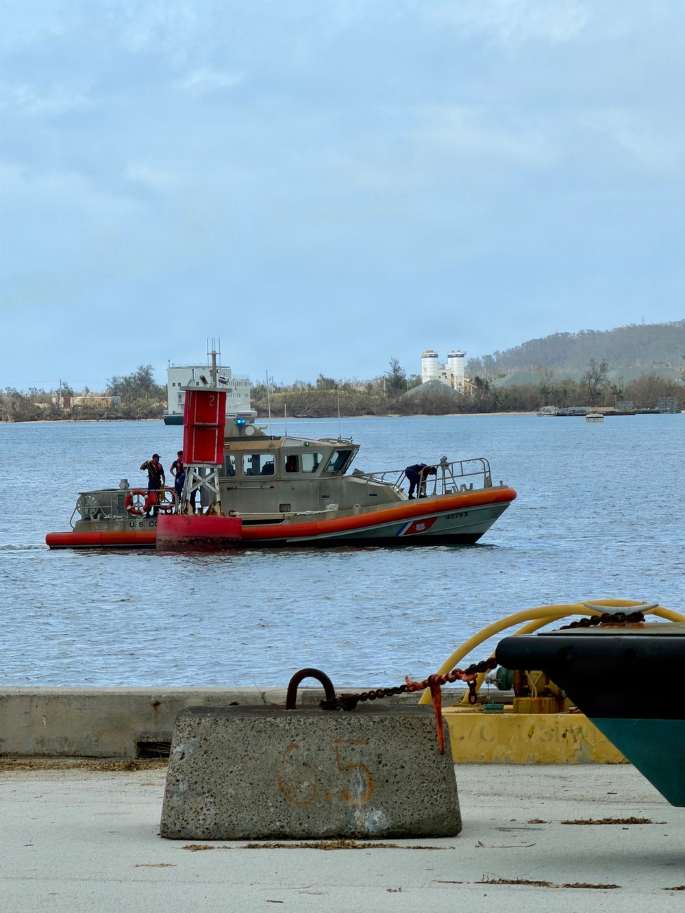 U.S. Coast Guard, partners move buoy blocking Apra Harbor entrance