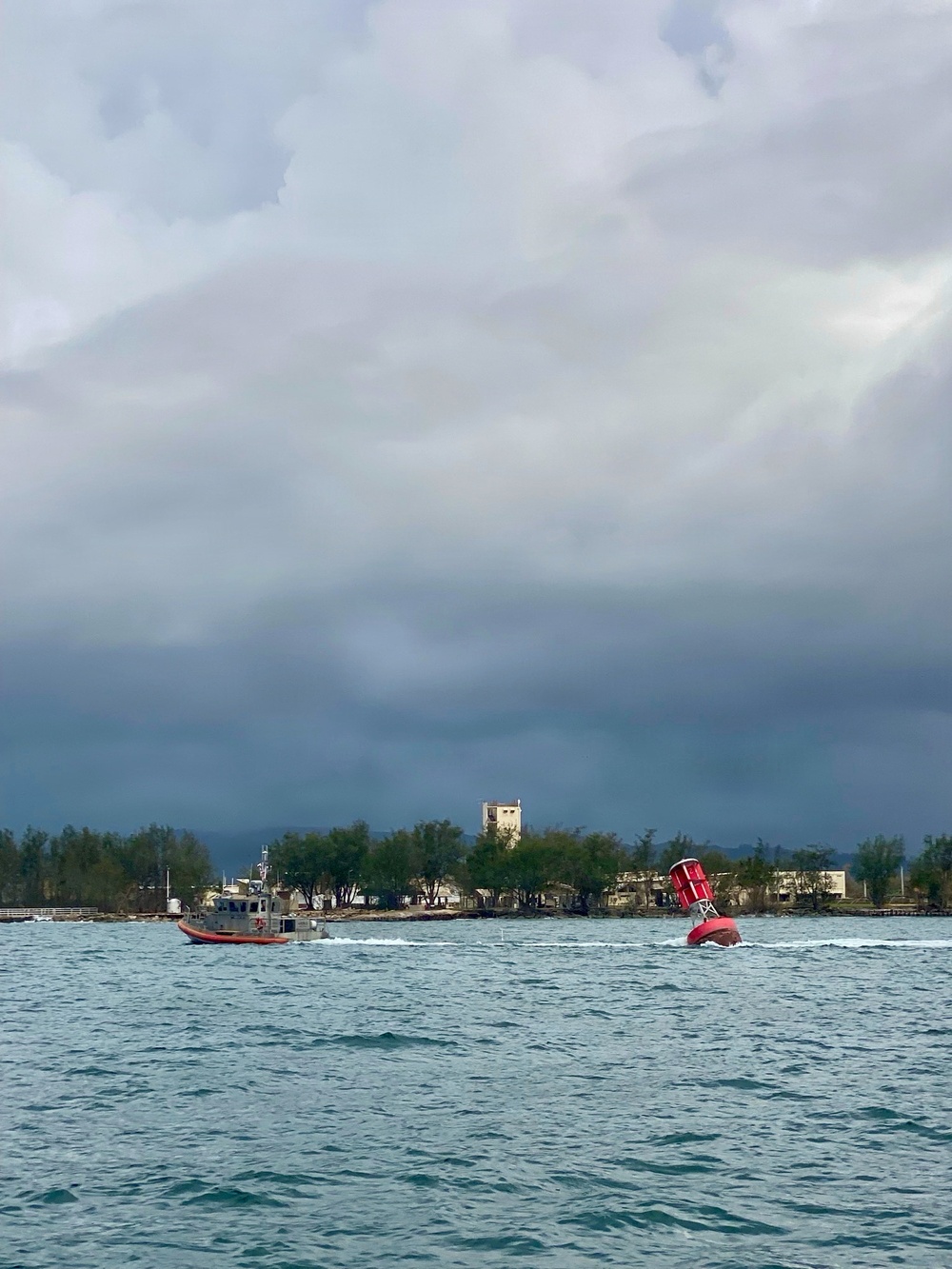 U.S. Coast Guard, partners move buoy blocking Apra Harbor entrance