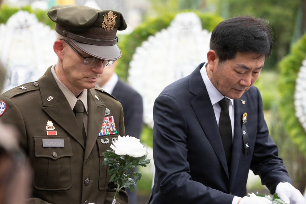 35th ADA Brigade Commemorates Task Force Smith at Osan Jukmiryeong Peace Park