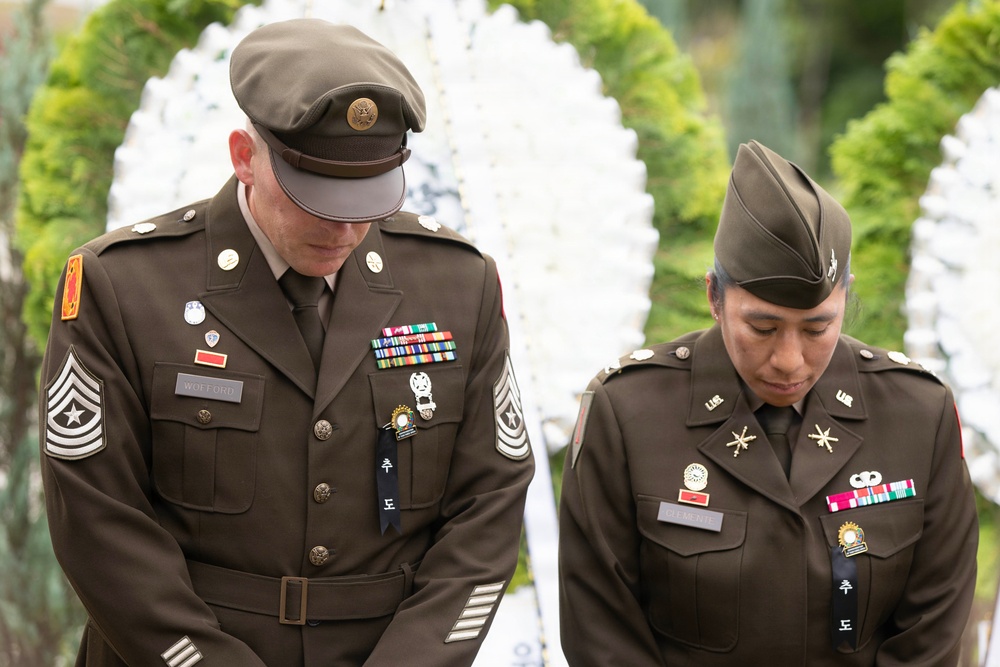 35th ADA Brigade Commemorates Task Force Smith at Osan Jukmiryeong Peace Park