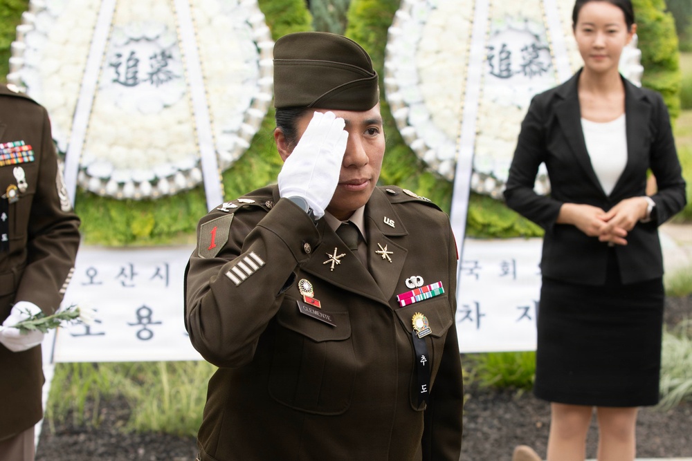 35th ADA Brigade Commemorates Task Force Smith at Osan Jukmiryeong Peace Park