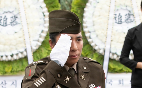 35th ADA Brigade Commemorates Task Force Smith at Osan Jukmiryeong Peace Park