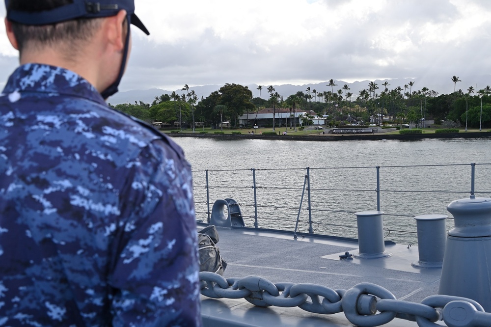 JS KONGO departs Pearl Harbor for sea phase of RIMPAC 2026