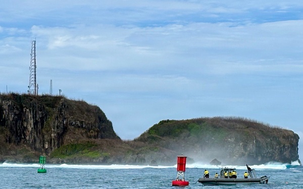 U.S. Coast Guard, partners move buoy blocking Apra Harbor entrance