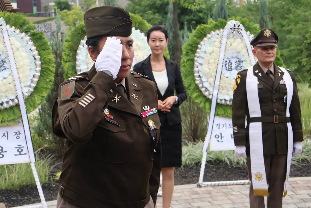 35th ADA Brigade Commemorates Task Force Smith at Osan Jukmiryeong Peace Park