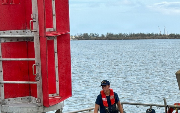 U.S. Coast Guard, partners move buoy blocking Apra Harbor entrance
