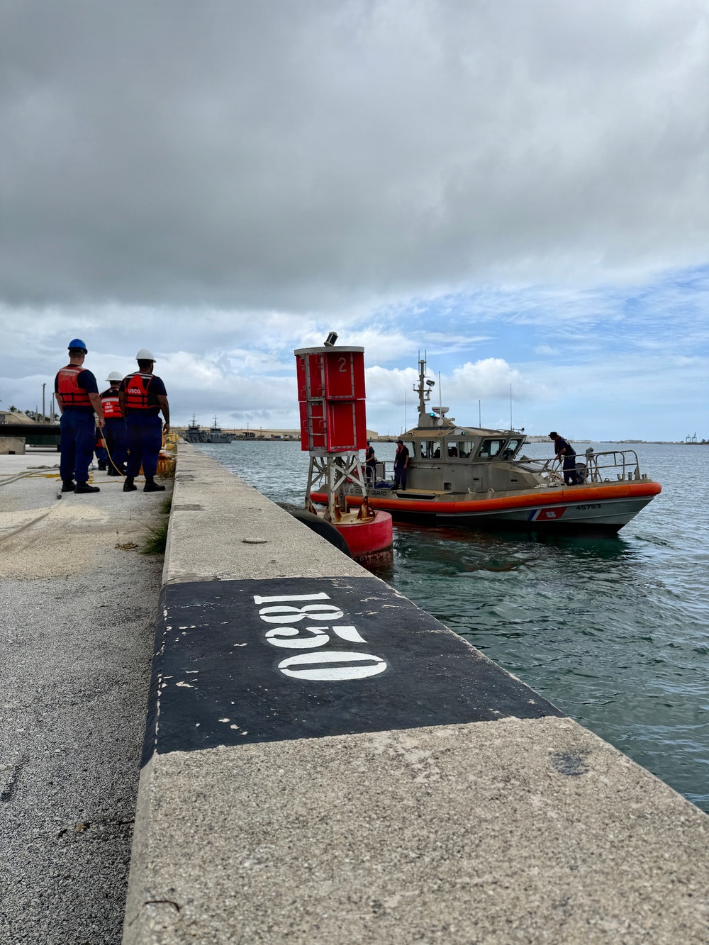 U.S. Coast Guard, partners move buoy blocking Apra Harbor entrance